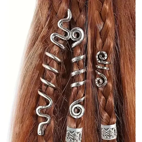 Adorno Para Trenzas, Cabello, Rasta, Estilo Celta 9 Unidades