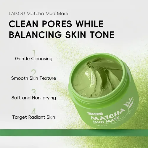 Nueva Mascarilla De Arcilla Verde Matcha De Laiko, 25 Zjy