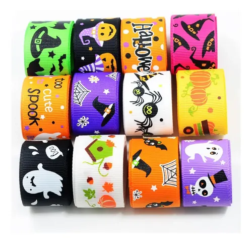 Palo De Calabaza De Halloween Con 12 Cintas Gorgoranas Multicolor
