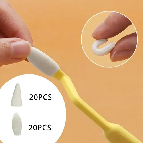 40 Piezas De Pintura De Esponja Lavable Con Cabezal De Bolíg