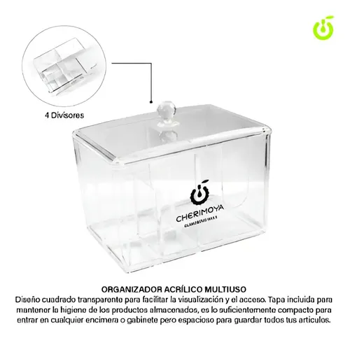 Organizador De Maquillaje Porta Brochas Acrilico Cherimoya