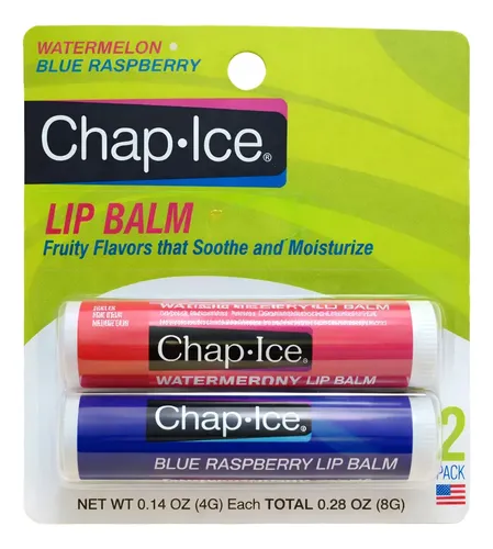 Chap Ice Bálsamo Labial X2 Watermelon Blue Raspberry