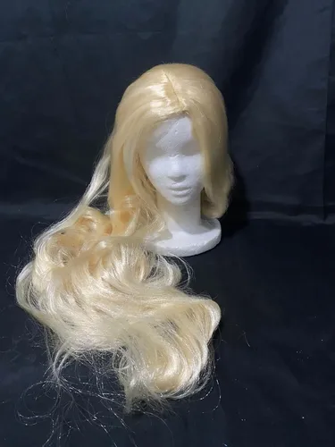 Peluca Super Larga Xl Rubia Y Negra Cotillon Disfraz