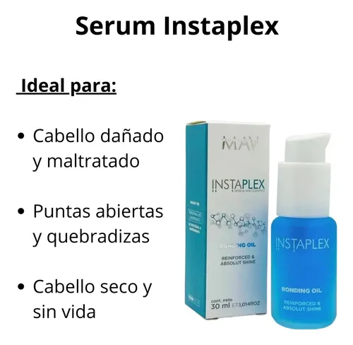 Reparador Puntas Protector Térmico Instaplex Mav Brillo Plex