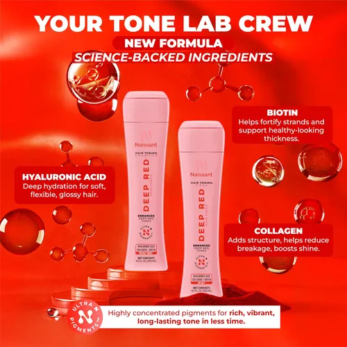 Mascarilla Tonificante Para Cabello Rojo Oscuro Naissant 10.