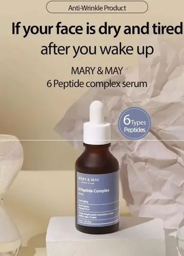 Mary & May Sérum 30ml 6 Péptidos Antienvejecimiento Hidratante Facial