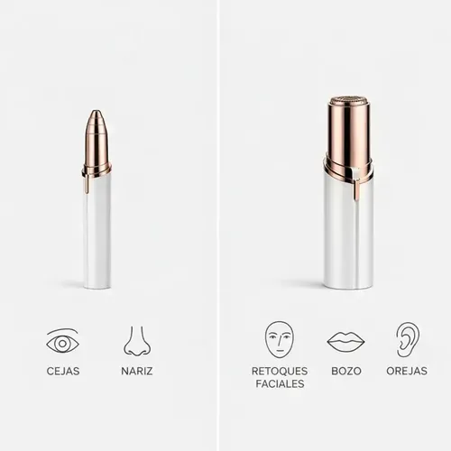 Depiladora Facial Inalámbrica PACK DE DEPILACION para Cejas y Bigote con Pila