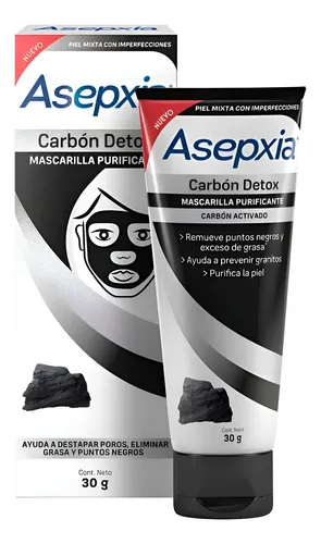 Asepxia Mascarilla Peel Off Carbón Detox X 30 Gr