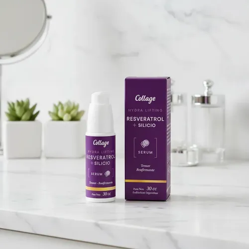 Serum Resveratrol + Silicio Antioxidante Elastic Uva Collage Momento De Aplicación Día/noche Tipo De Piel Todo Tipo De Piel