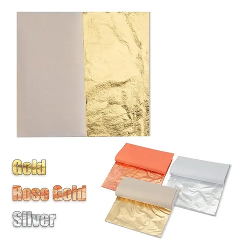 100 Hojas Imitación Oro Para Arte Y Manualidades