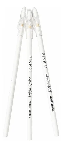 Lapiz Delineador De Ojos Blanco C/sacapuntas Pink 21 Packx12