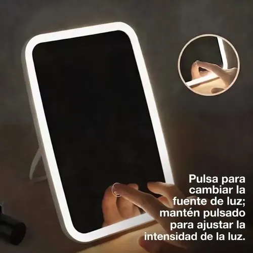 Espejo Maquillaje Led Tactil Usb Pilas C/soporte Veoquiero