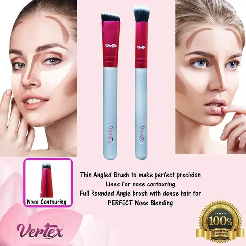 Juego De Brochas De Maquillaje Vertex Beauty Contorno Facial