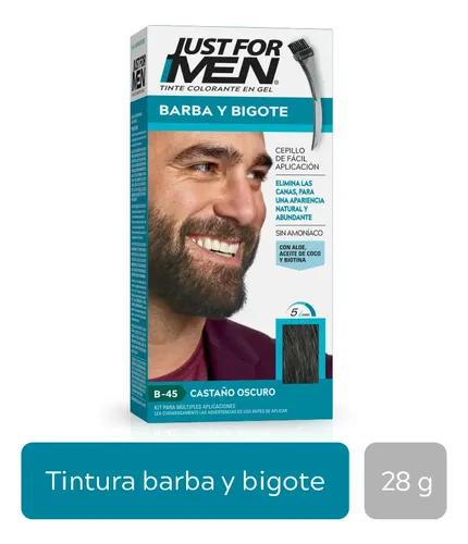 Tintura En Gel Just For Men Barba Y Bigote Varios Tonos 28ml