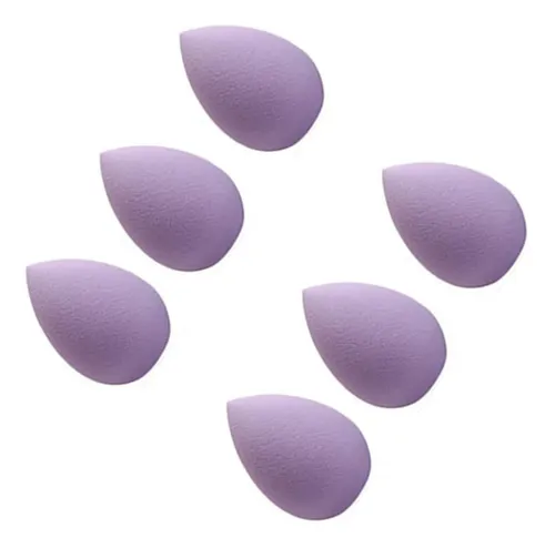 Set De 6 Esponjas Moradas Para Maquillaje Seco Y Húmedo, Min