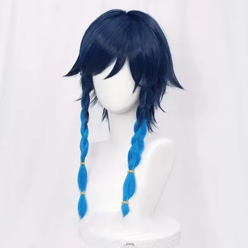 Peluca Cosplay Genshin Impact Venti Viento Dorado