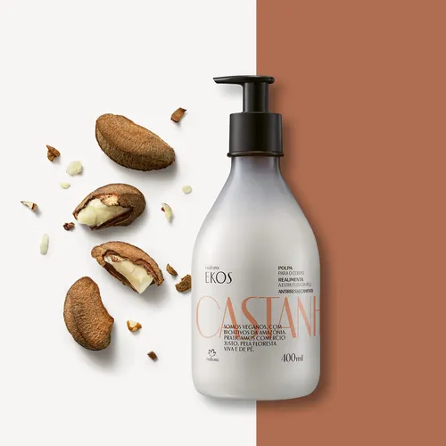 Crema Corporal Natura Ekos Castaña 400ml Nutrición Profunda