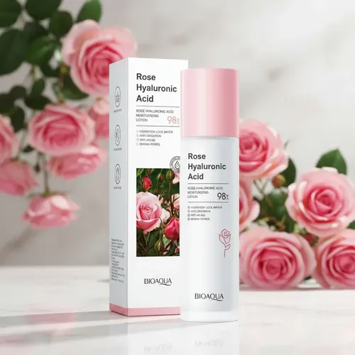 Loción Facial Hidratante Rose Ácido Hialurónico 98%