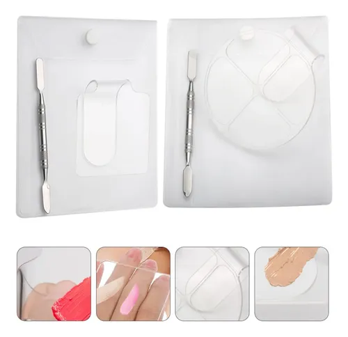 Kit 2 Paletas Acrílicas Mezclar Maquillaje De Uñas, Bandejas