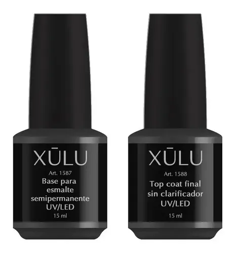 Base Y Top Coat Sin Clarificado Esmalte Semipermanente Xúlu Transparente