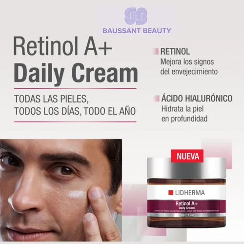 Retinol A+ Daily Cream 50g Con Ácido Hialurónico Lidherma