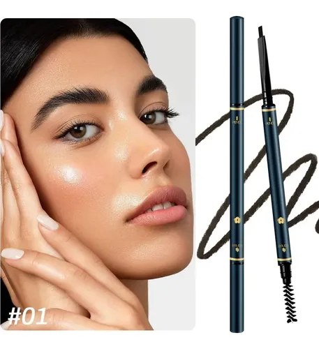 Lápiz De Cejas Feicuiyun 5pcs Impermeable Ultrafino Negro