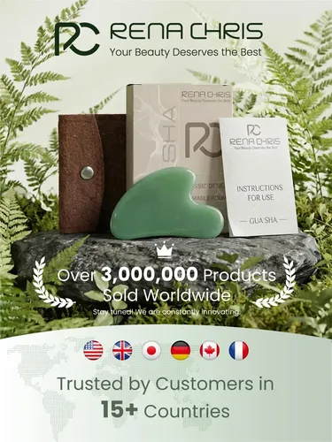Gua Sha Facial Rena Chris Piedra Cobalt Green
