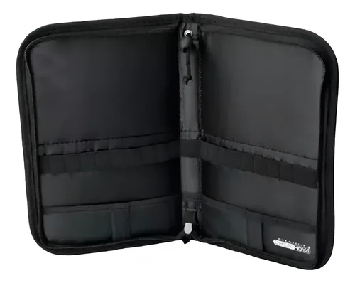 Estuche Porta Pinceles Negro 19 Compartimentos 26x17x3cm Maquillaje
