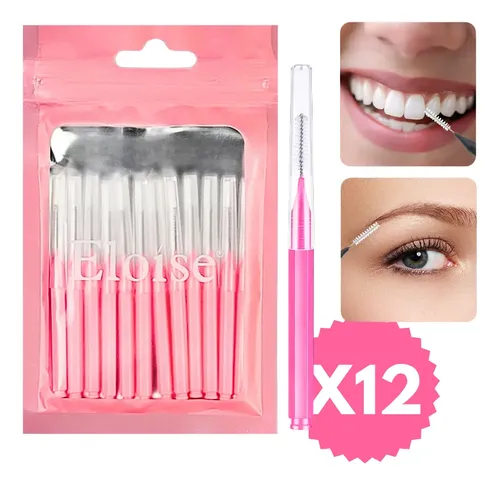 12 Mini Cepillos P/ Laminado De Ceja Pestaña Higiene Dental