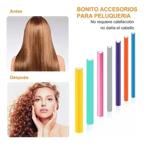 Juego De 42 Varillas Flexibles For Rizar El Cabello Various