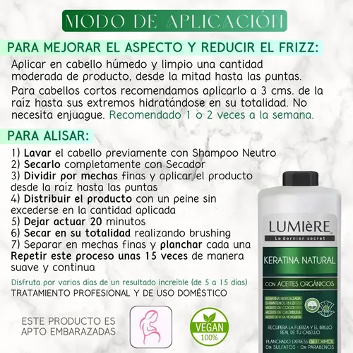 Alisado Nanoplastia Organico Sin Formol Alisa Y Nutre 500 Ml