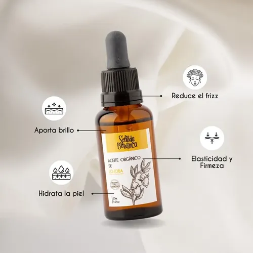 Aceite De Jojoba Orgánico Piel Cabello Sentida Botánica 30ml