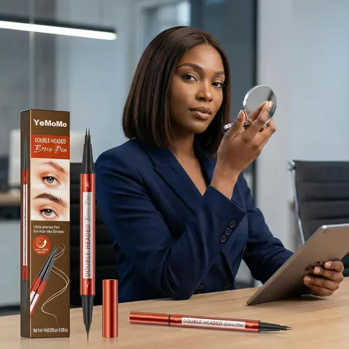 Lápiz De Cejas Dual Ultra Preciso Yanqina 5 Tonos
