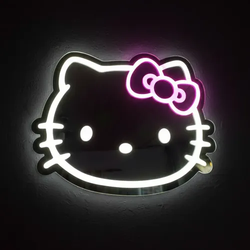 Espejo Acrílico Hello Kitty Con Iluminación Led 30x20cm
