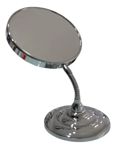 Espejo De Mesada Pie Flexible Aumento 8x Cromado Articulado