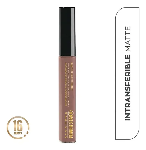 Avon Power Stay Labial Mate Líquido Indeleble 16h Color Non-stop Nude
