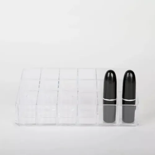 Organizador de Maquillaje de Acrílico Transparente con 18 Compartimentos