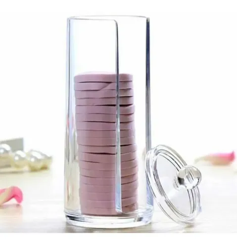 Vaso Acrílico Organizador Porta Discos Cosméticos