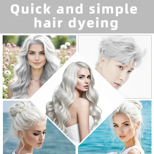 W 2pcschampú Para Teñir El Cabello Platead Semipermanente R
