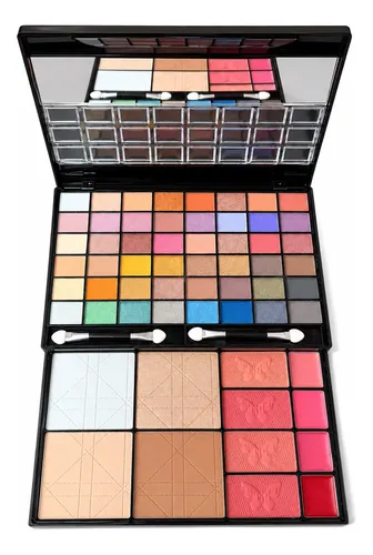 Kit De Maquillaje Completo Paleta Sombras Rubores Labiales