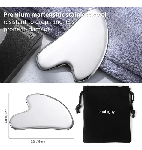 Herramienta Facial Gua Sha Daubigny De Acero Inoxidable Para