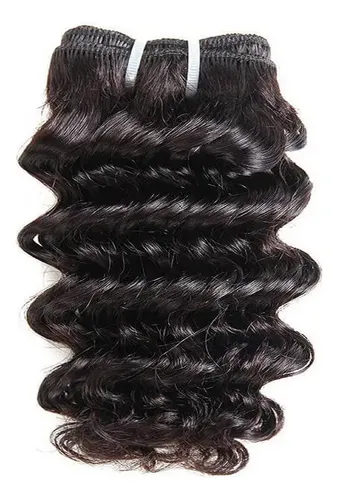 Cortina De Cabello Humano Rizado Cierre Superior 4+1 /5 Cm