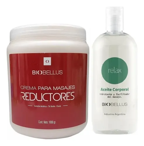 Aceite Relax 500ml + Crema Reductores 1kg – Biobellus Fragancia Suave