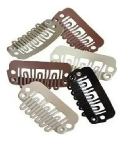 Micropeinetas Grandes C/silicona Extensiones Peluca Cortina