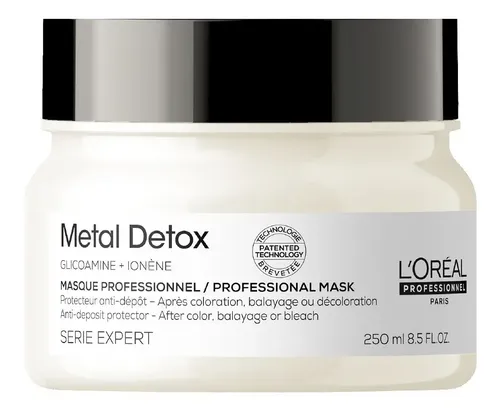 Máscara Loreal Metal Detox Fortalecedor Cabello X 250ml