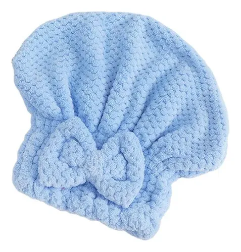 Gorro De Pelo Seco Con Lazo De Alta Densidad, Absorbente, Te