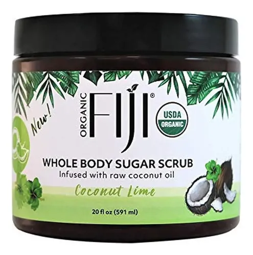 Exfoliante Orgánico Para Todo El Cuerpo De Fiji, Con Infusió Coconut Lime