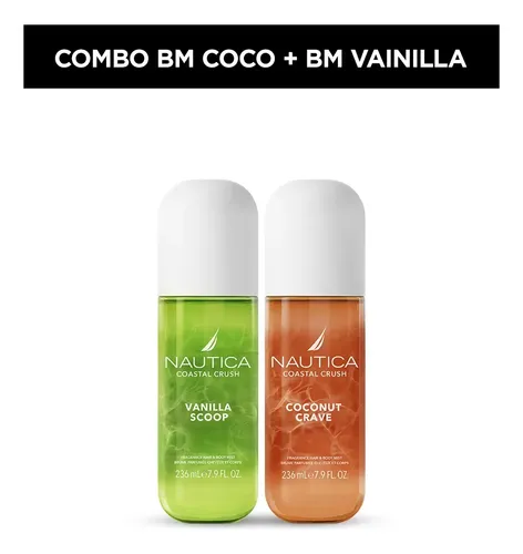 Combo Náutica Body Mist Mujer 472 Ml Costal Crush Splash