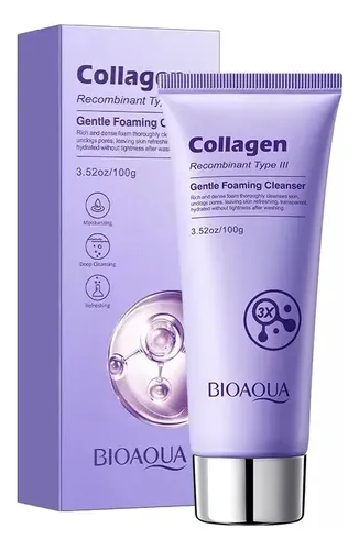 Limpiador Facial Colágeno Recombinante 100ml Bioaqua Todo Tipo De Piel