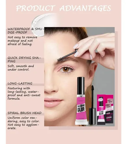Gel De Cejas Teñido Y Claro, Set 2p, Fijador De Alta